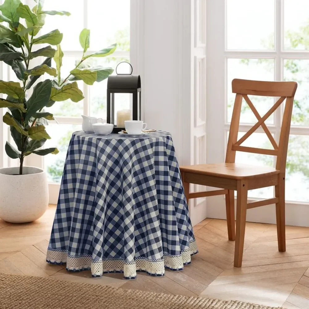 PowerSellerUSA Dining Table Cloth Elegant Buffalo Plaid Cloth for Dining Room or